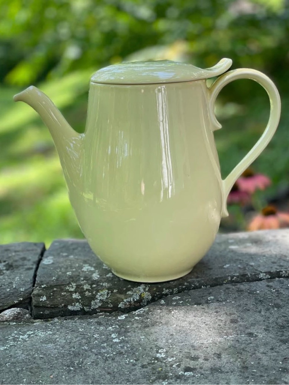50’s Taylor Smith & Taylor Sunburst Yellow Mid-Century Ceramic Coffee Pot w/lid